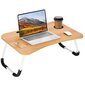 Nešiojamojo kompiuterio staliukas Springos HA4011, rudas цена и информация | Kompiuteriniai, rašomieji stalai | pigu.lt