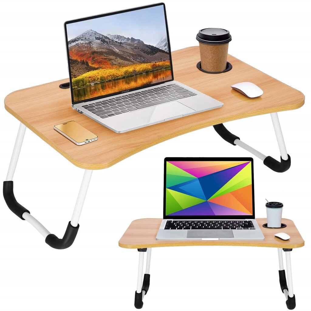 Nešiojamojo kompiuterio staliukas Springos HA4011, rudas kaina ir informacija | Kompiuteriniai, rašomieji stalai | pigu.lt