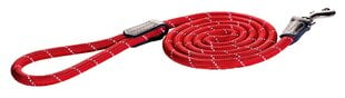 Поводок Rogz Rope Large 12 мм 1,8м, красный светоотражающий цена и информация | Поводки для собак | pigu.lt