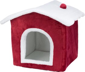 Guolis-namelis Trixie Nevio Xmas, baltas/raudonas, 35x45x38 cm kaina ir informacija | Guoliai, pagalvėlės | pigu.lt