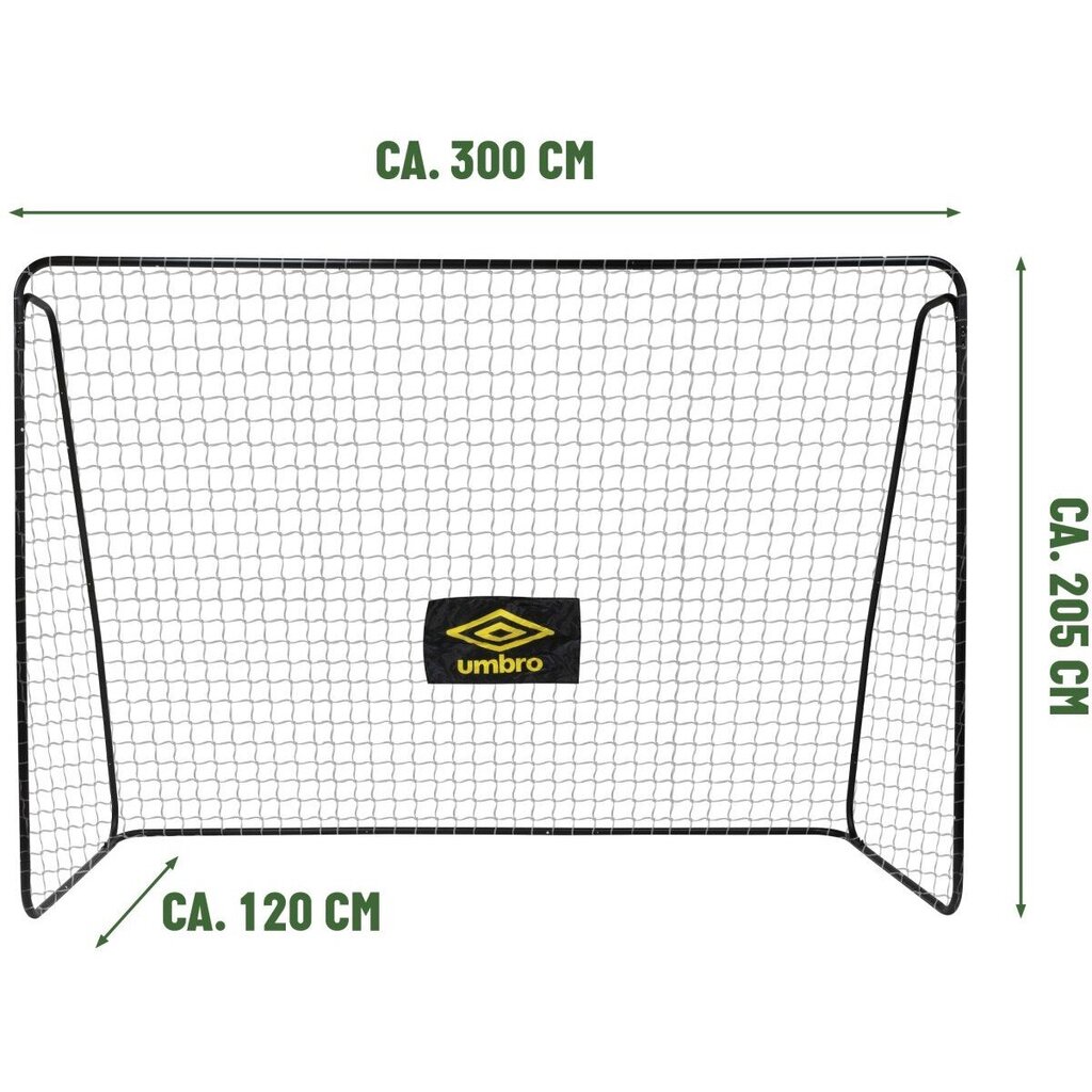 Futbolo vartai su tinklu Umbro, 300 cm kaina ir informacija | Futbolo vartai ir tinklai | pigu.lt