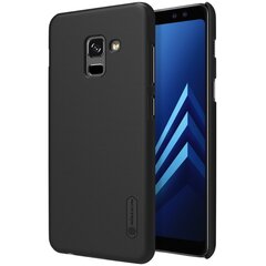 „Nillkin“ Frosted Shield чехол - чёрный + защитная пленка для экрана (Galaxy A8+ 2018) цена и информация | Чехлы для телефонов | pigu.lt