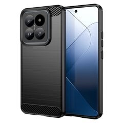 „Carbon“ твердый силиконовый чехол (TPU) - черный (Xiaomi 14 Pro) цена и информация | Чехлы для телефонов | pigu.lt