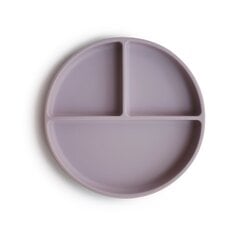 Тарелка Mushie с 3 отделениями и присоской Soft Lilac цена и информация | Детская посуда, контейнеры для молока и еды | pigu.lt