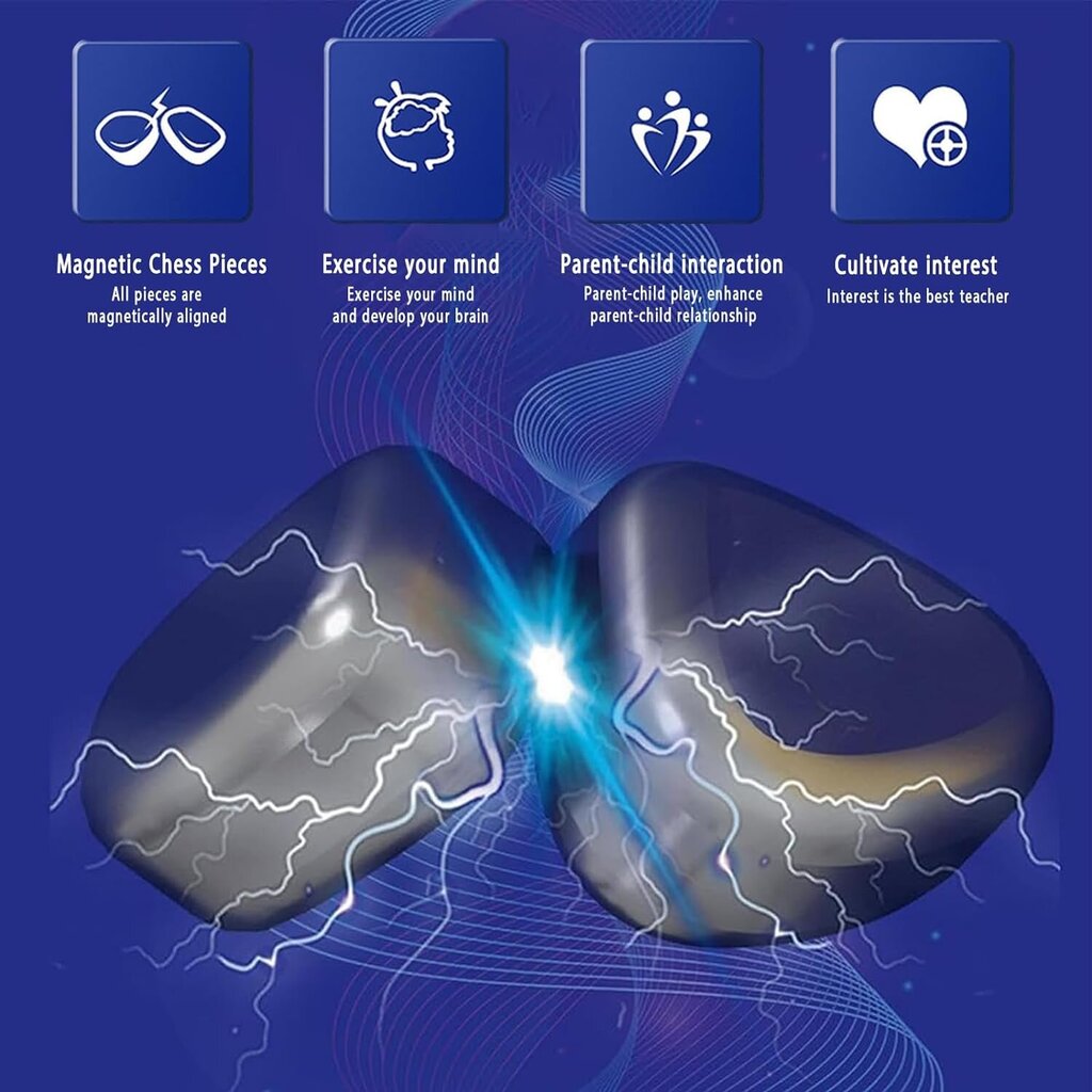 Magnetinis šachmatų žaidimas kaina ir informacija | Stalo žaidimai, galvosūkiai | pigu.lt