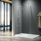 Sieninis laikiklis dušo sienelei Aquabatos 120, chromuotas цена и информация | Dušo durys ir sienelės | pigu.lt