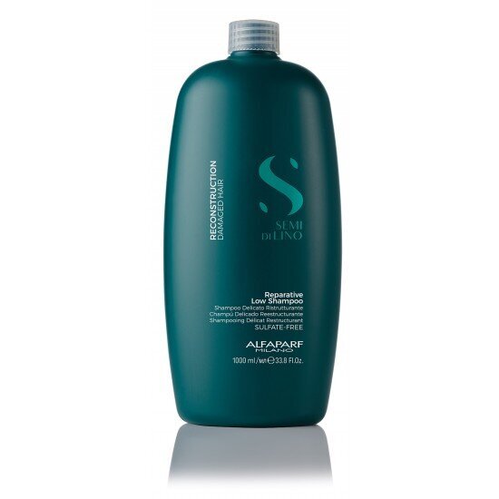 Atstatomasis šampūnas pažeistiems plaukams AlfaParf Semi Di Lino Reconstruction, 1000 ml цена и информация | Šampūnai | pigu.lt