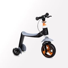 Balansinis dviratis ir paspirtukas Momi 2in1, juodas/pilkas kaina ir informacija | Paspirtukai | pigu.lt
