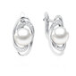Sidabriniai auskarai su perlais ir cirkoniais цена и информация | Auskarai | pigu.lt
