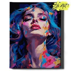 Картина по номерам На Раме Лицо девушки Oh Art! 40x50 см цена и информация | Набор для рисования по номерам | pigu.lt