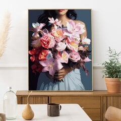 Картина по номерам На Раме Розовый букет Oh Art! 40x50 см цена и информация | Набор для рисования по номерам | pigu.lt