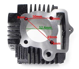 Цилиндр с поршнем, 52,4 мм цена и информация | Принадлежности для мотоциклов | pigu.lt