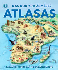 Kas kur yra Žemėje? Atlasas цена и информация | Книги для подростков  | pigu.lt