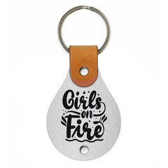 Odinis raktų pakabukas su nerūdijančio plieno plokštele Girls on fire kaina ir informacija | Raktų pakabukai | pigu.lt