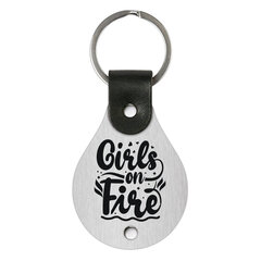 Odinis raktų pakabukas su nerūdijančio plieno plokštele Girls on fire kaina ir informacija | Raktų pakabukai | pigu.lt