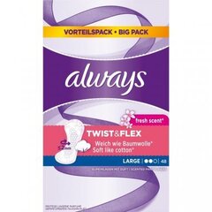 Higieniniai įklotai Always Twist & Flex, 48 vnt kaina ir informacija | Tamponai, higieniniai paketai, įklotai | pigu.lt