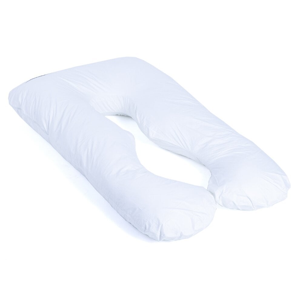 U-formos miego ir maitinimo pagalvė nėščiosioms, balta, 100x150 cm kaina ir informacija | Maitinimo pagalvės | pigu.lt