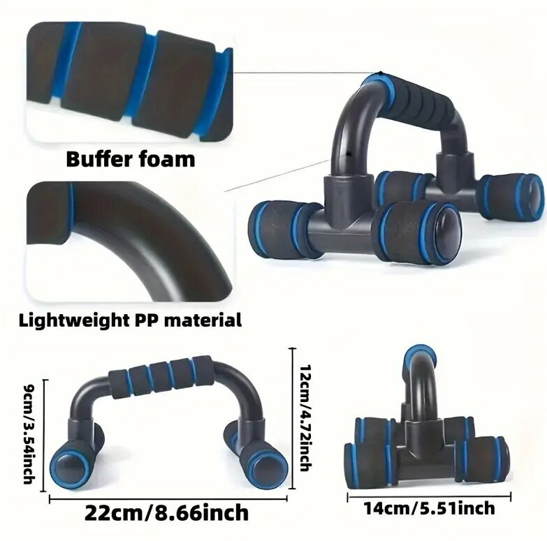 Stūmimo rankenos su minkštomis putplasčio rankenomis, juodos цена и информация | Kitos fitneso prekės | pigu.lt