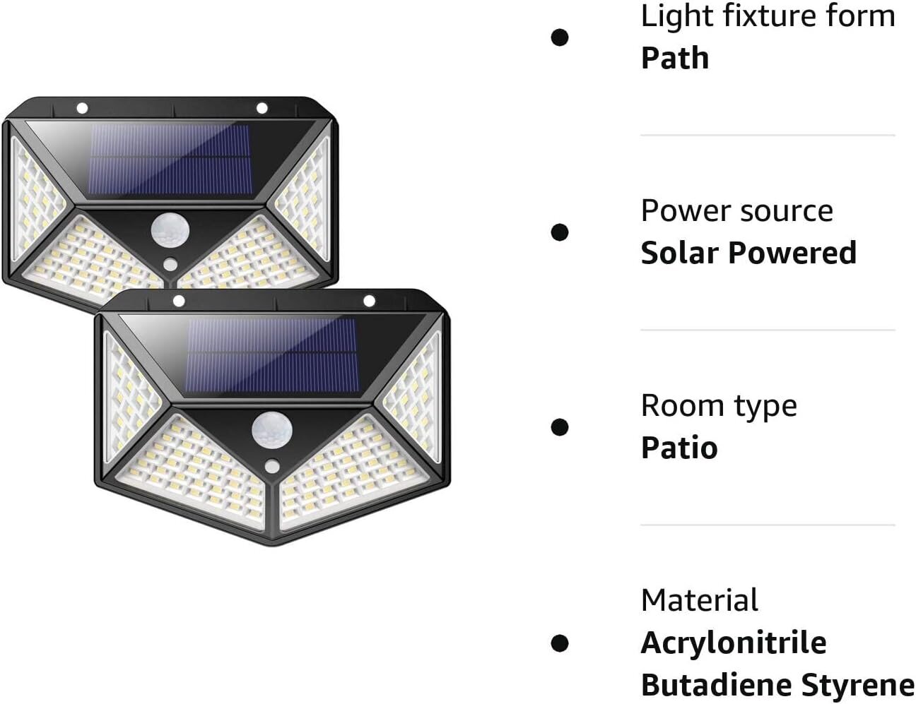 LED saulės lauko šviestuvai iPosible, 2 vnt. kaina ir informacija | Lauko šviestuvai | pigu.lt