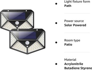 iPosible LED Солнечные фонари для улицы, 4 шт. цена и информация | Уличные светильники | pigu.lt