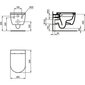 Ideal Standard Pakabinamas klozetas Blend Curve su dangčiu baltas T520601 цена и информация | Klozetai | pigu.lt