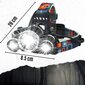 LED pakraunamas galvos žibintuvėlis, IPX-44 kaina ir informacija | Žibintuvėliai, prožektoriai | pigu.lt