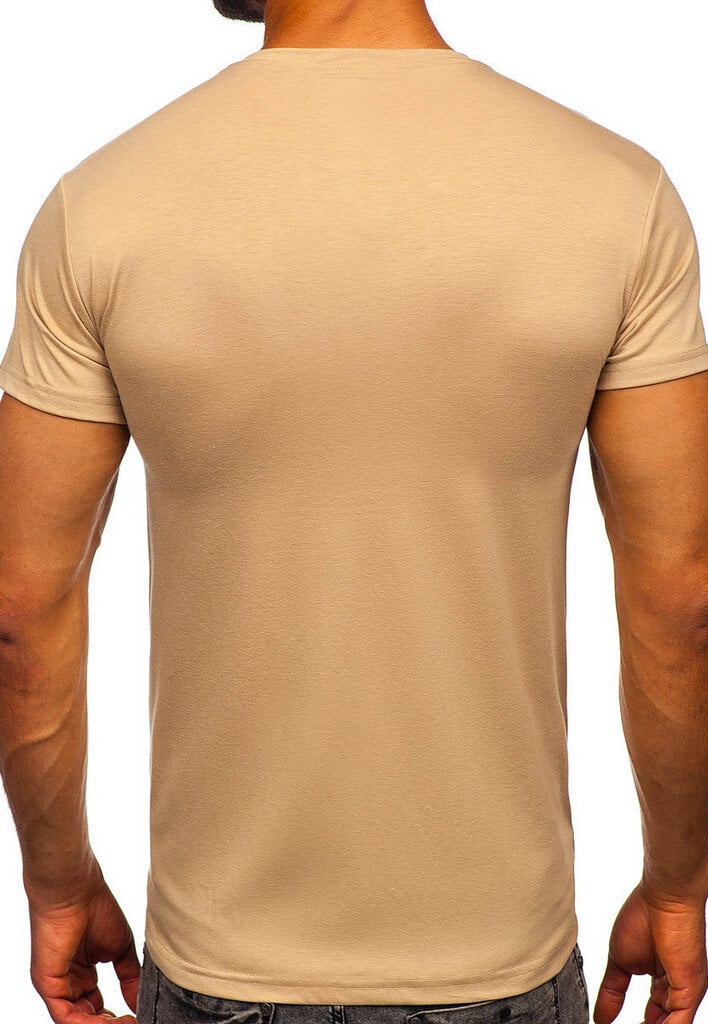 Marškinėliai vyrams J.Style 8S2005-91, smėlio spalvos kaina ir informacija | Vyriški marškinėliai | pigu.lt