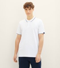 Мужская рубашка-поло Tom Tailor, белый/тёмно-синий цена и информация | Футболка мужская | pigu.lt