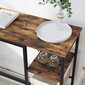 Virtuvės stalas Leobert LBT013B01, rudas kaina ir informacija | Virtuvės ir valgomojo stalai, staliukai | pigu.lt