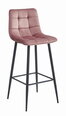 4-ių kėdžių komplektas Leobert Arceto, rožinis/juodas