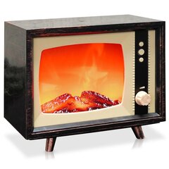 Светодиодный электрокамин - ретро телевизор, 22x13x18 см цена и информация | Камины | pigu.lt