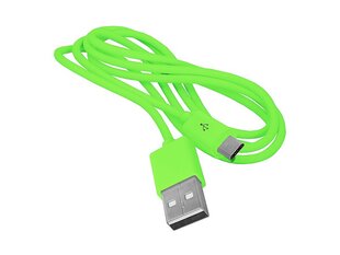 PS USB - кабель microUSB, 1 м, зеленый. цена и информация | Кабели для телефонов | pigu.lt