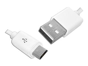 PS USB - кабель microUSB, 1 м, белый. цена и информация | Кабели для телефонов | pigu.lt