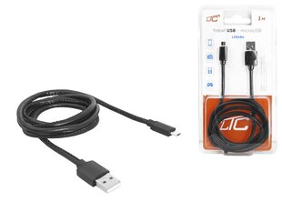 Кабель PS USB-microUSB, 1 м, черный, кожа. цена и информация | Кабели для телефонов | pigu.lt