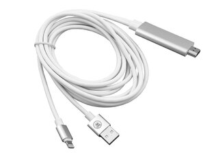 Кабель IPHONE MHL HDMI|Lightning+USB, 2M, HQ. цена и информация | Адаптеры, USB-разветвители | pigu.lt