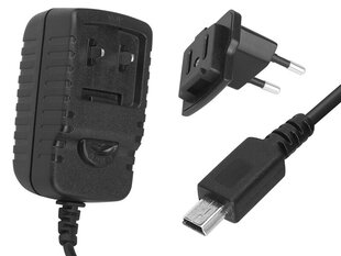 W Съемное зарядное устройство, miniUSB 5 В|0,8 А, черный, HQ. цена и информация | Зарядные устройства для телефонов | pigu.lt