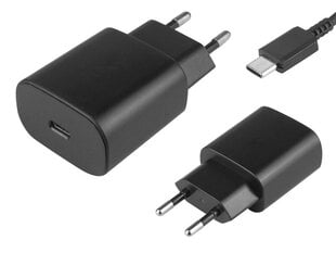 Зарядное устройство 5V3A 25W USB Type-C + кабель Type-C черный цена и информация | Зарядные устройства для телефонов | pigu.lt