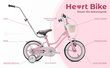 Vaikiškas dviratis Heart Bike 12", rožinis kaina ir informacija | Dviračiai | pigu.lt