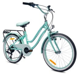 Велосипед для девочек 20 дюймов с 6-скоростной кассетой Shimano Tourney и медным рулем Revoshift Heart Bike цена и информация | Велосипеды | pigu.lt
