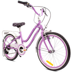 Vaikiškas dviratis Heart Bike 20", violetinis kaina ir informacija | Dviračiai | pigu.lt