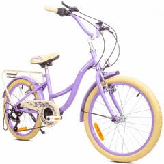 Детский велосипед для девочки 20" Shimano 6-speed Flower Bike лавандовый Sun Baby цена и информация | Велосипеды | pigu.lt