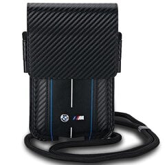 BMW Torebka BMPSP15XMSCAKL Wallet Bag czarny|black Carbon Blue Stripes kaina ir informacija | Moteriškos rankinės | pigu.lt