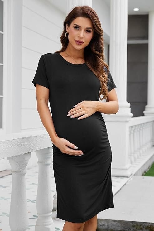Suknelė nėščiosioms Brynmama, juoda kaina ir informacija | Suknelės | pigu.lt