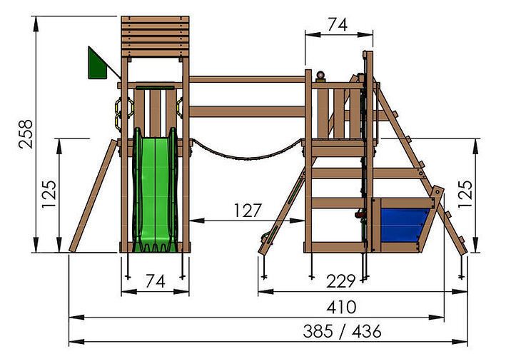 Žaidimo aikštelė Jungle Gym Voyager 1-Climb kaina ir informacija | Vaikų žaidimų nameliai | pigu.lt