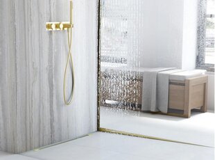 Dušo padėklo nuolydis 120 cm auksinis kaina ir informacija | Vonios kambario aksesuarai | pigu.lt