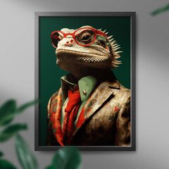 Tapyba pagal skaičius Rėmelyje Chameleonas su kostiumu Oh Art!, 40x50 cm kaina ir informacija | Tapyba pagal skaičius | pigu.lt