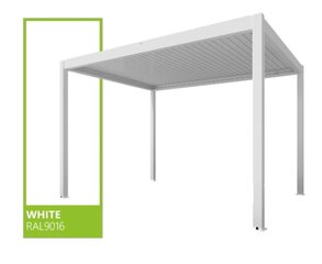 Pavėsinė Sky-Pergola 3x3m, balta kaina ir informacija | Pavėsinės | pigu.lt