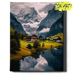 Tapyba pagal skaičius Rėmelyje Šveicarijos gamta Oh Art!, 40x50 cm kaina ir informacija | Tapyba pagal skaičius | pigu.lt