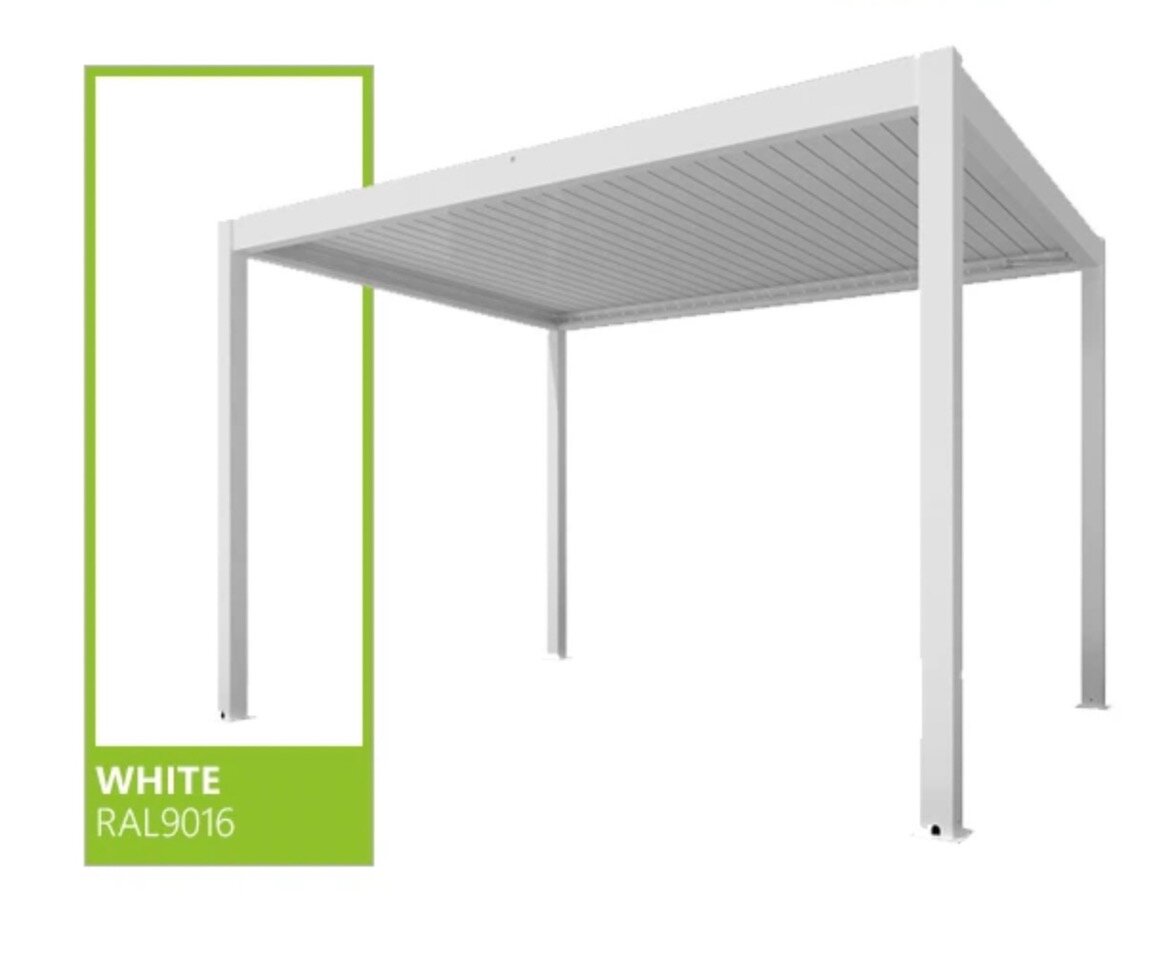 Pavėsinė Sky-Pergola 3x4m, balta kaina ir informacija | Pavėsinės | pigu.lt