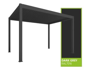 Pavėsinė Sky-Pergola 3x4m, pilka kaina ir informacija | Pavėsinės | pigu.lt